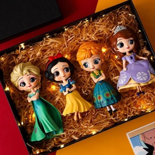 โมเดลฟิกเกอร์ Disney Princess Elsa Anna Snow White Belle Sophia ของเล่นสําหรับเด็ก