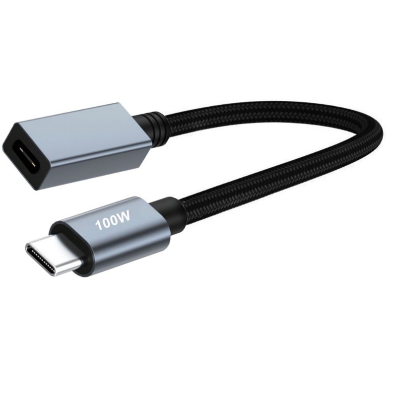 cre-สายเคเบิลต่อขยาย-usbc-480gbps-100w-usb-type-c-ตัวผู้-เป็นตัวเมีย-ไนล่อน-ชาร์จเร็ว