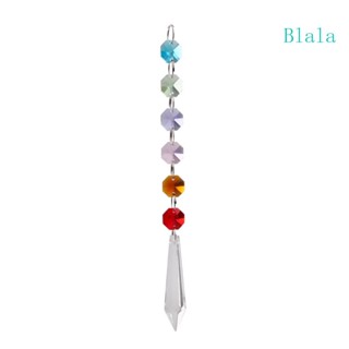 Blala จี้ลูกปัด ทรงสี่เหลี่ยมผืนผ้า สีรุ้ง สําหรับแขวนตกแต่งสวน รถยนต์ DIY