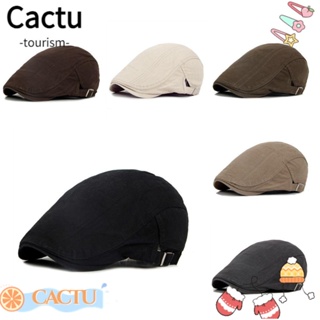Cactu หมวกแก็ป สีพื้น กันแดด สําหรับผู้ชาย