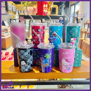 Hello Kitty Straw Thermos Cup Girls High-Value Cute Large-Capacity Water Stainless Steel Coffee Portable -AME1 -AME1