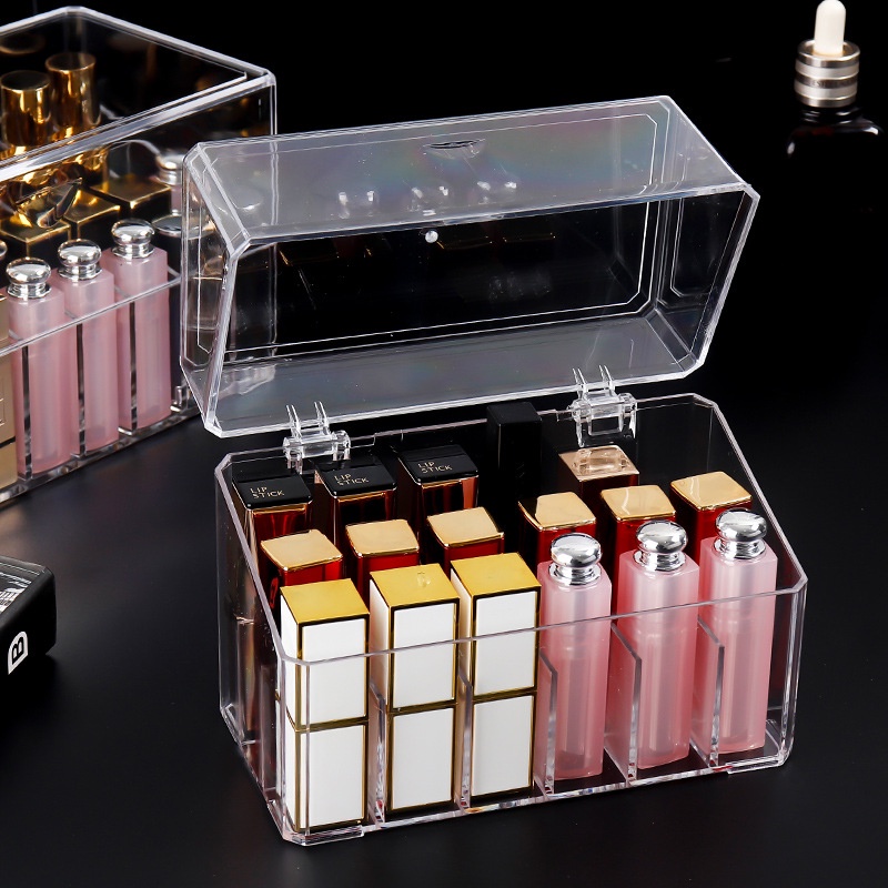hot-sale-transparent-acrylic-lip-glaze-finishing-lipstick-rack-lipstick-storage-box-with-flip-dustproof-desktop-cosmetics-storage-box-8cc