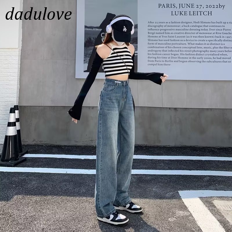 dadulove-new-american-ins-high-street-retro-jeans-niche-high-waist-loose-wide-leg-pants-large-size-trousers