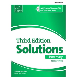 Bundanjai (หนังสือเรียนภาษาอังกฤษ Oxford) Solutions 3rd ED Elementary : Essentials Teachers Book and Resource Disc