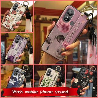 Anti-dust ring Phone Case For ZTE Blade L220 Kickstand Lanyard Fashion Design Wrist Strap Wristband Silicone Soft case