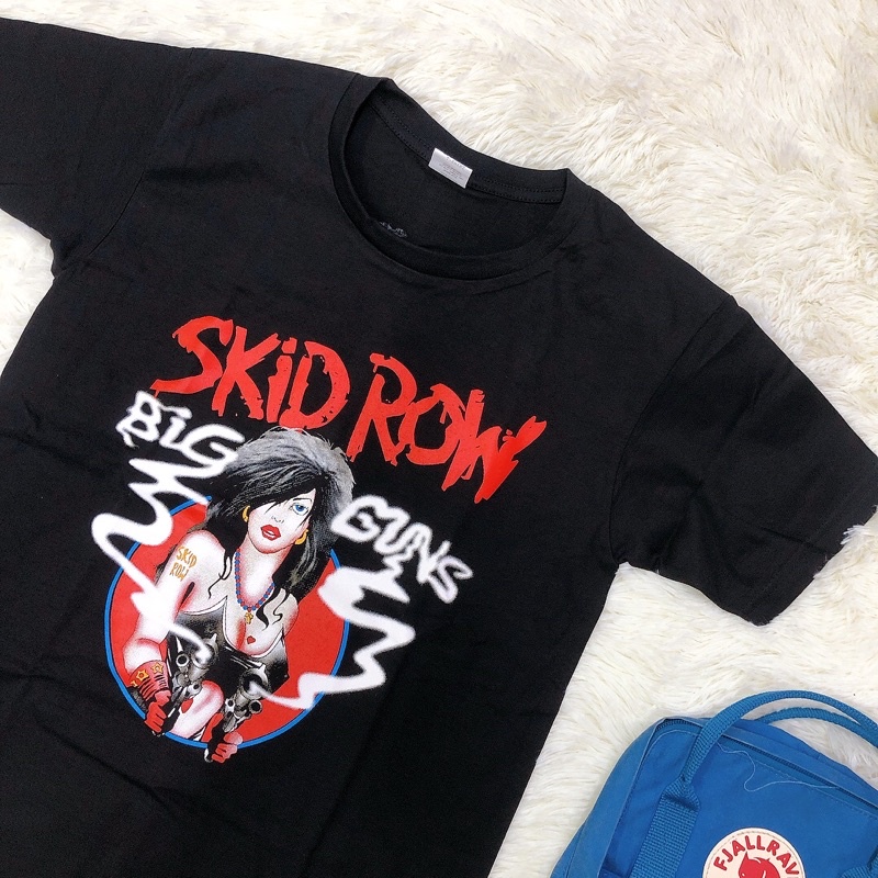 Skid Row Red Logo Black Metal Oversized Men's Premium Quality In Lowest Price Tee Only In BD main image 1