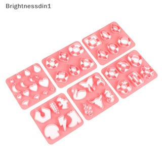 [Brightnessdin1] แม่พิมพ์ตัดดินโพลิเมอร์ รูปเรขาคณิต สําหรับทําเครื่องประดับ ต่างหู 1 ชิ้น