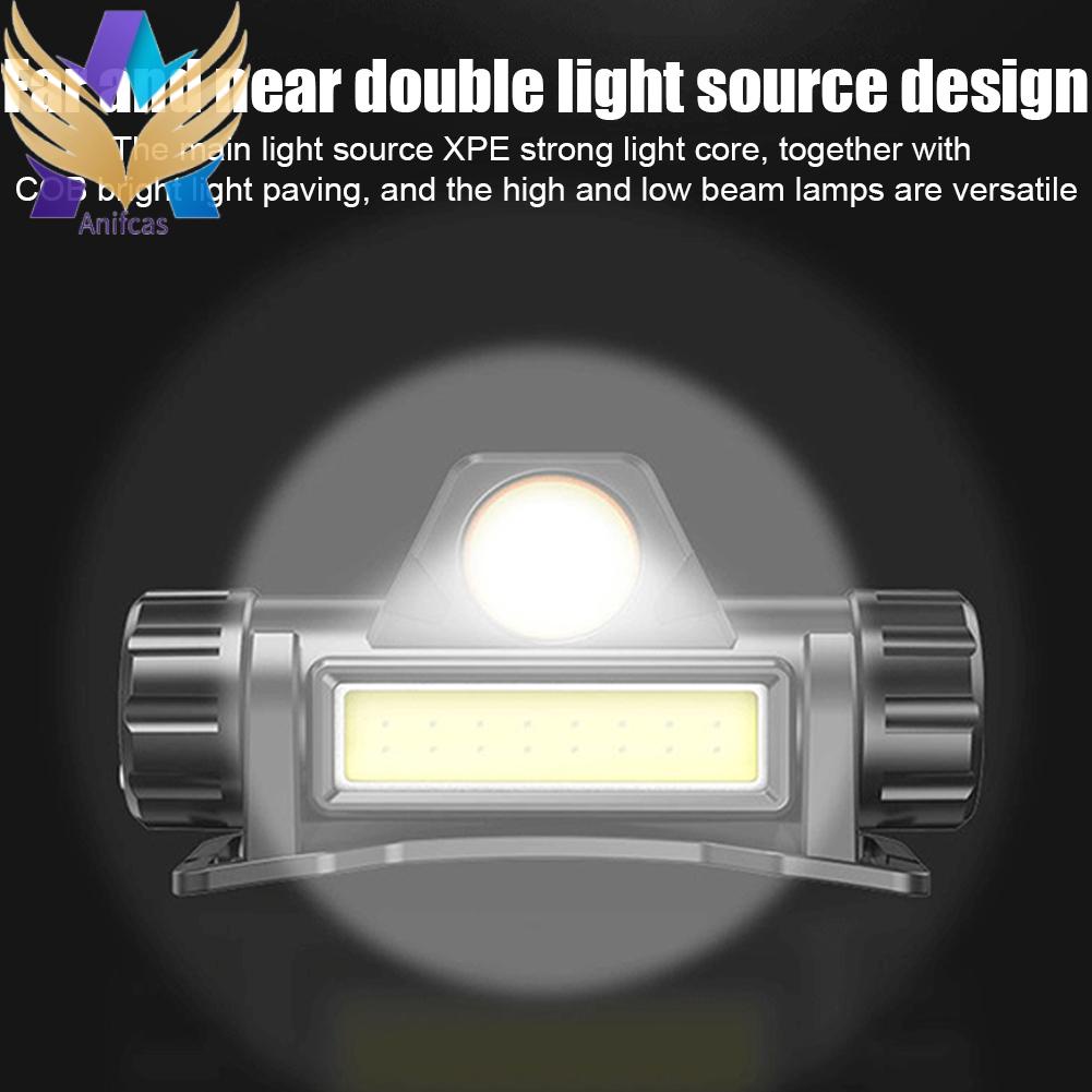anifcas-th-xpe-cob-ไฟฉายคาดศีรษะ-กันน้ํา-ipx4-150lm-400mah-ชาร์จ-usb-สําหรับตั้งแคมป์
