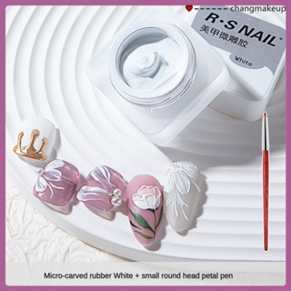 Rs Set Nail Micro-sculpture Glue Nail Art Micro-carving Glue Black And White Wash-free Nail Polish Glue Micro 3d Painting Flower Painting Powder COD