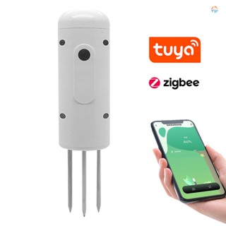 {fash} Tuya Zigbee เครื่องวัดความชื้นในดิน แบบไร้สาย IP67 กันน้ํา สําหรับสวน ฟาร์ม ปลูกต้นไม้