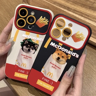 เคสโทรศัพท์มือถือ ลาย McDonald สีดํา ขนาดใหญ่ สําหรับ Apple Iphone 1314promax 13pro Pro12 11 12