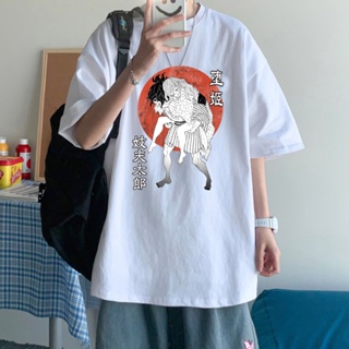 Man Woman Anime T-Shirt Demon Slayer Giyuutarou and Daki Harajuku Fashion Short Sleeves Casual_03