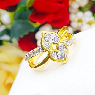 DIDGO2  W27 แหวนแฟชั่น*** แหวนฟรีไซส์** แหวนทอง แหวนเพชร แหวนใบมะกอก แหวนทองชุบ แหวนทองสวย