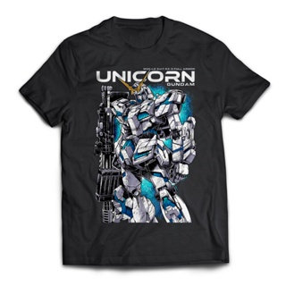 [Ready Stock XS-8XL] Gundam Unicorn Short Sleeve Casual Graphic Tees- Premium 100% Cotton_01