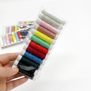 ขายส่ง ชุดด้ายโพลีเอสเตอร์ 10 ขนาด 12 สี ขนาดใหญ่ สําหรับเย็บผ้า