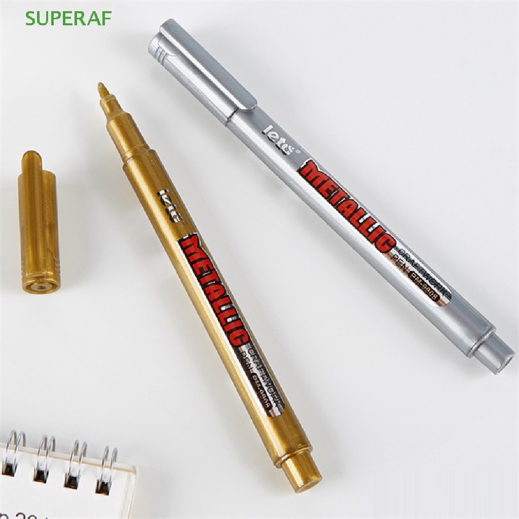 superaf-ขายดี-ปากกาแท็กกระดาษ-สีเมทัลลิก-สีทอง-สีเงิน-สําหรับตกแต่งสมุดอัลบั้มรูปภาพ-งานเลี้ยงวันเกิด