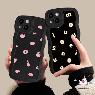 เคสโทรศัพท์มือถือ ขอบหยัก ลายการ์ตูนหน้ายิ้ม เรียบง่าย สําหรับ Realme C55 C25 C51 C30 C53 C15 C33 C35 C21Y C25Y C12 C20A C11 C20 C25s 9i 5 6i 10 7 8 9 Pro+ 7i 8 5s 8i 5i C3 C17 เคสนิ่ม