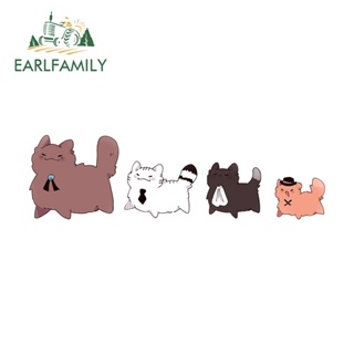 Earlfamily สติกเกอร์ ลาย Bungou Stray Dogs 13 ซม. x 3.7 ซม. สําหรับติดตกแต่งเครื่องปรับอากาศรถยนต์