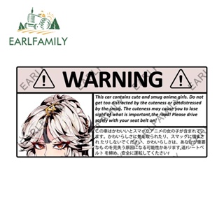 Earlfamily สติกเกอร์คําเตือน Genshin Impact ป้องกันรอยขีดข่วน สําหรับติดตกแต่งเครื่องปรับอากาศรถยนต์ 13 ซม. x 6.2 ซม.