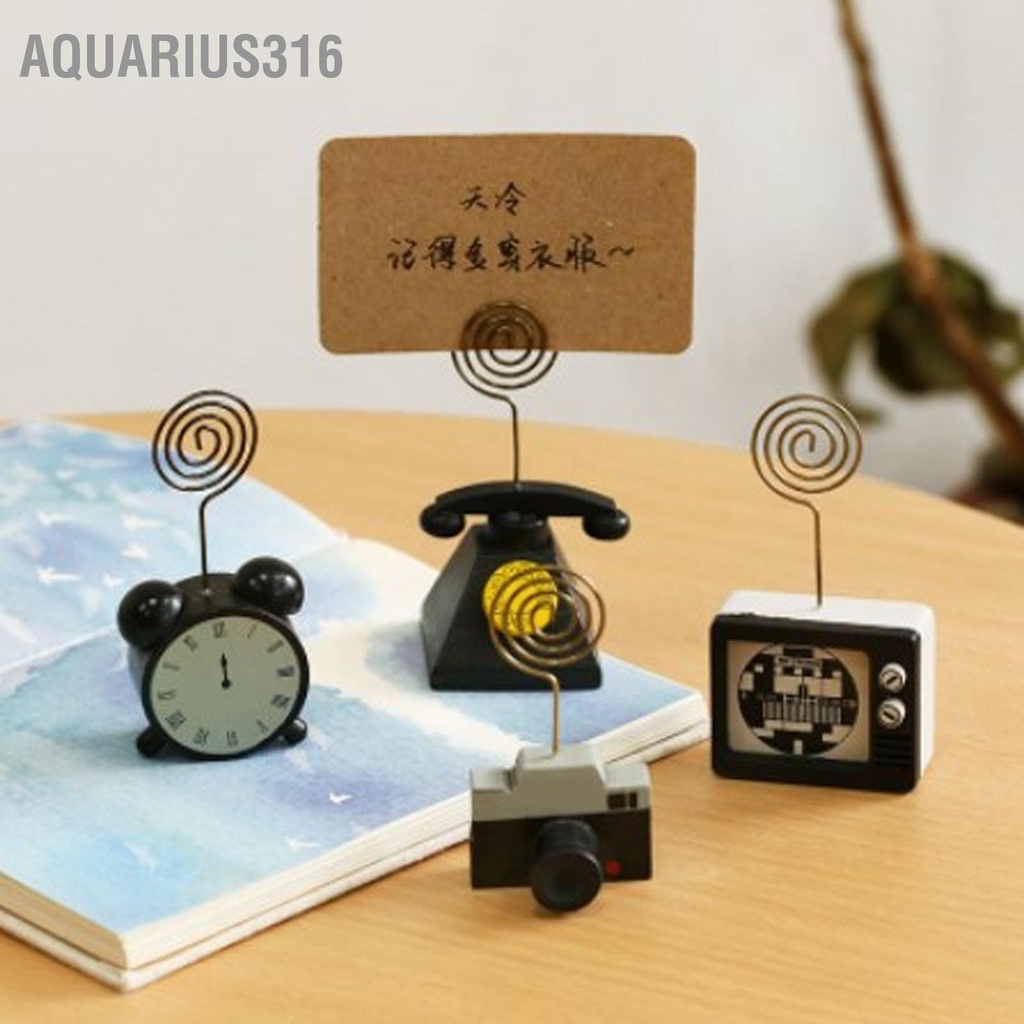 aquarius316-ที่หนีบกระดาษโน๊ต-รูปภาพ-แบบไม้-สไตล์เรโทร-สําหรับบ้าน-และสํานักงาน