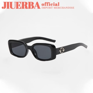 JIUERBA แว่นตากันแดด ทรงสี่เหลี่ยมผืนผ้า สไตล์วินเทจ แฟชั่นสําหรับผู้หญิง และผู้ชาย