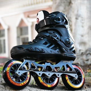 รองเท้าสเก็ต Three WHEEL Roller skates Adult Mens Speed skating Racing Training