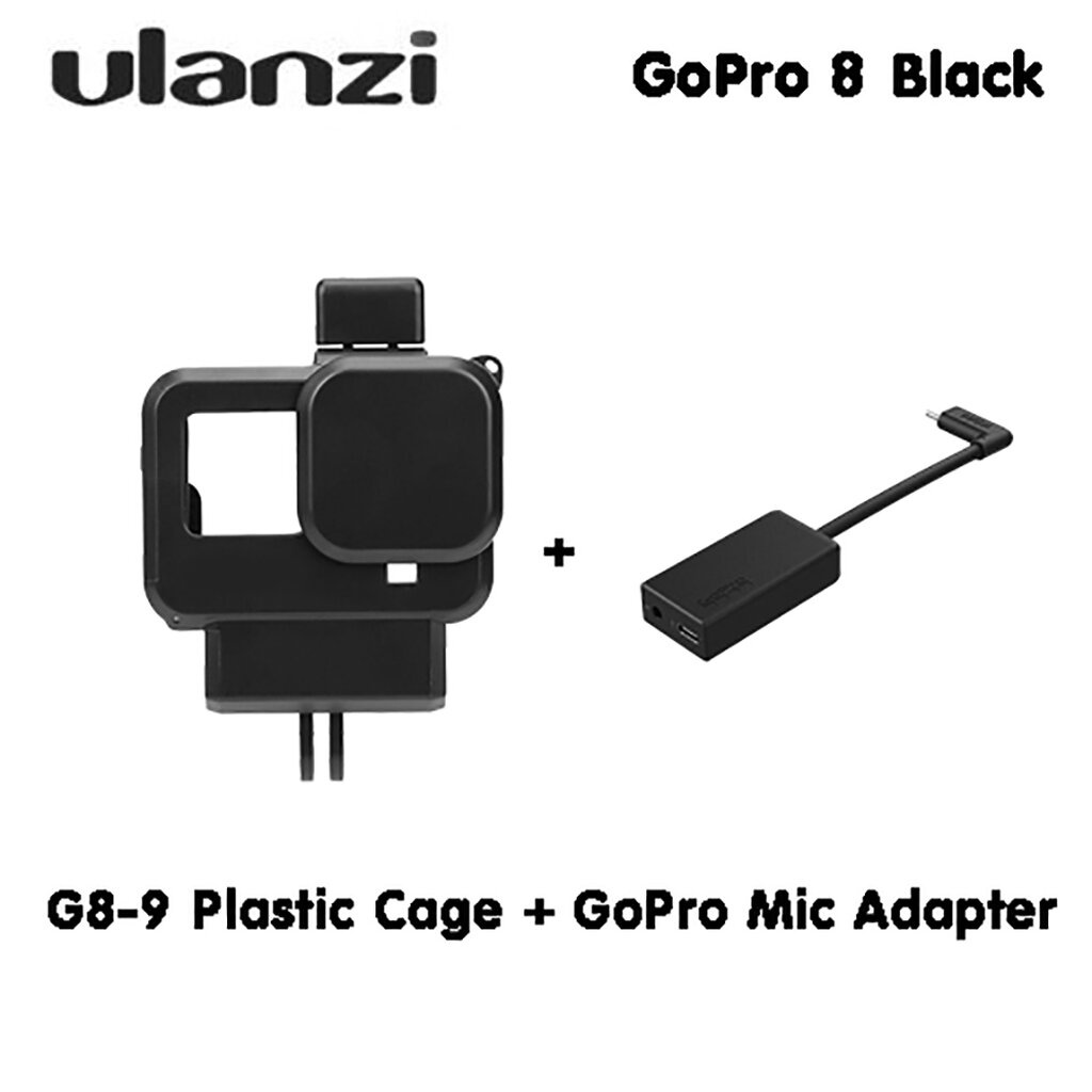 gopro-8-ulanzi-g8-9-plastic-gopro-8-vlog-case-protective-housing-gopro-mic-adapter