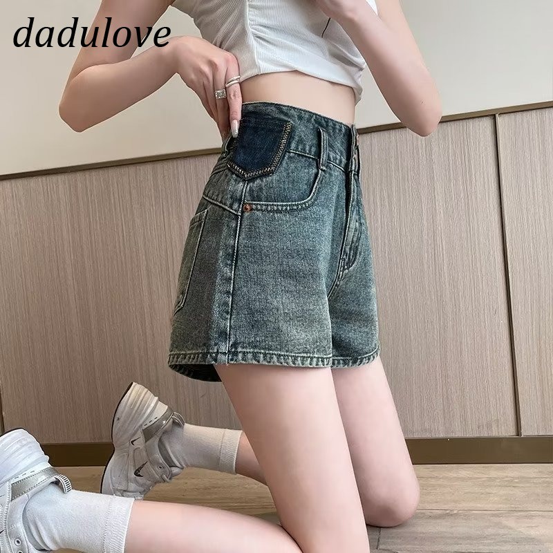 dadulove-new-korean-version-of-ins-retro-washed-denim-shorts-high-waist-loose-wide-leg-pants-large-size-hot-pants