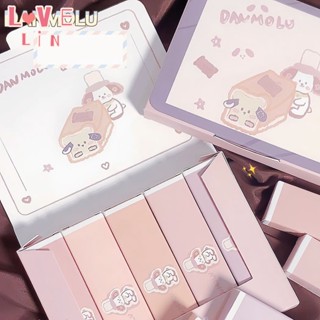 【lovelin】DANMOLU ลิปสติก เนื้อแมตต์กํามะหยี่ กํามะหยี่ สีขาว สําหรับนักเรียน