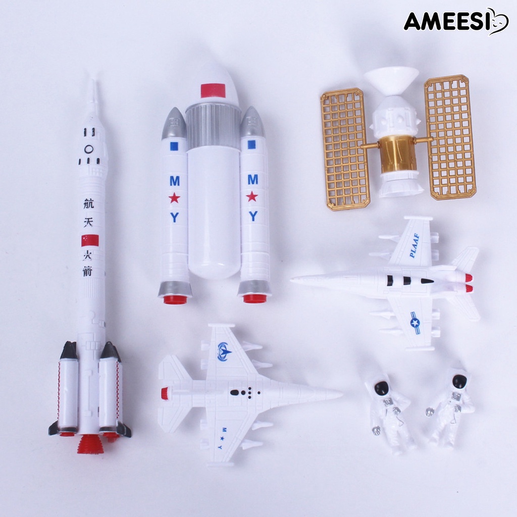 ameesi-7-ชิ้น-เซต-โมเดลอวกาศ-ฝีมือดี-ตกแต่ง-abs-กระสวยอวกาศ-ของเล่นสํารวจ-สําหรับเด็ก