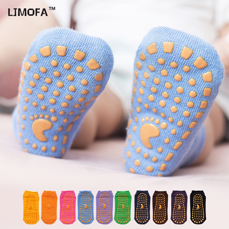 ljmofa-kids-ถุงเท้าซิลิโคน-กันลื่น-สีพื้น-สําหรับเด็กอายุ-1-12-ปี