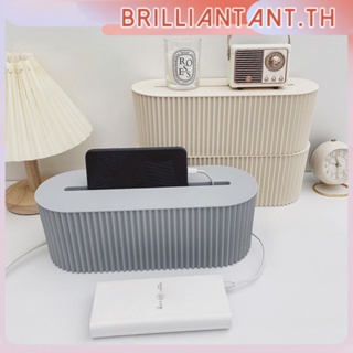In Stock Bedroom Tabletop Socket Cable Storage Case Easy To Use Cable Storage Box Portable Daily Use Bri