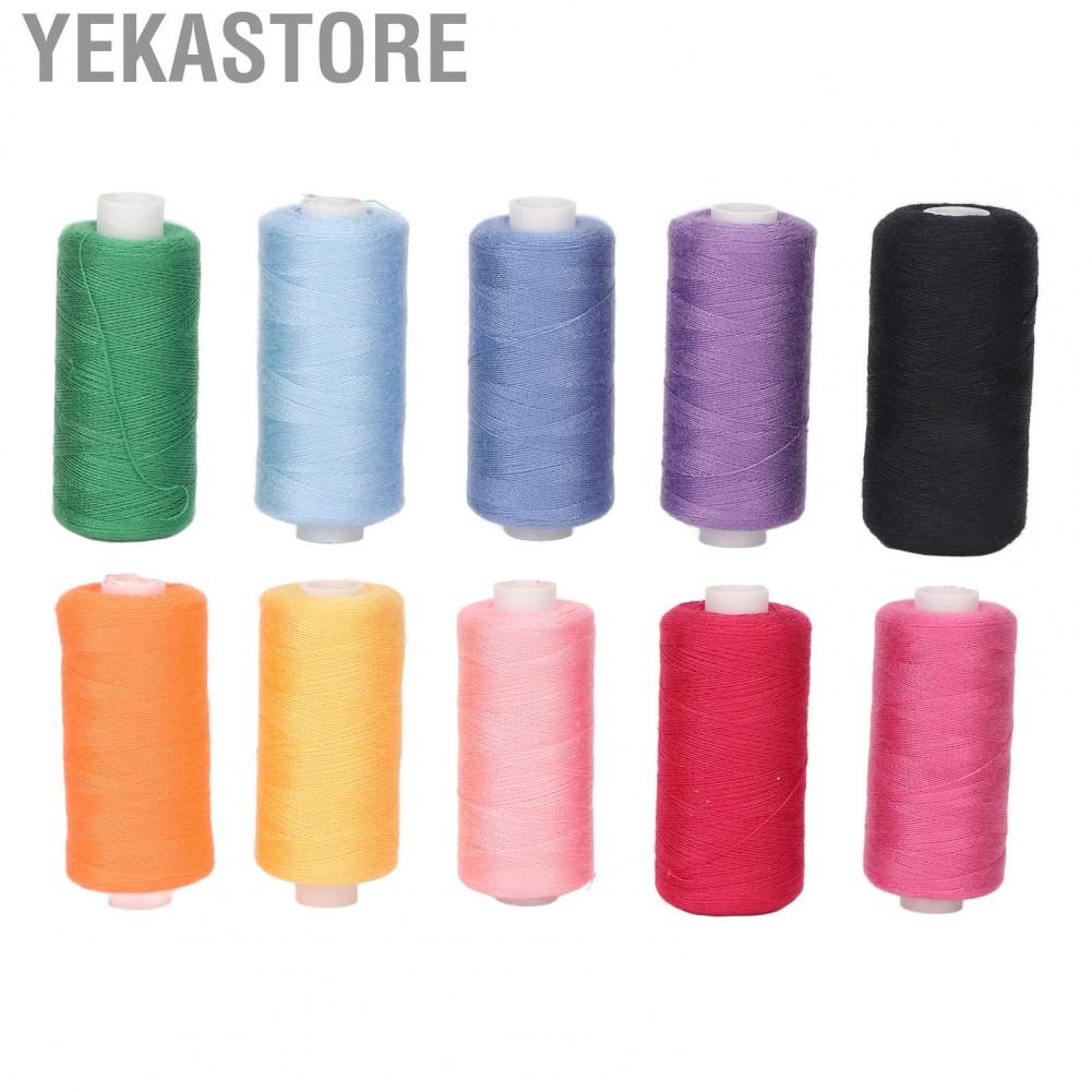 Yekastore 10pcs Polyester Embroidery Thread Sewing With Bobbin Machine