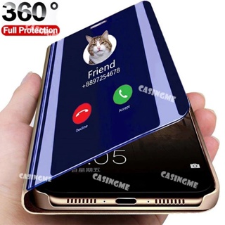 เคสโทรศัพท์มือถือหนัง ฝาพับกระจก กันกระแทก พร้อมที่ตั้งวาง สําหรับ Redmi Note 12 2023 Note 12 Note12 Pro 4G Note12Pro + Plus 4G 5G