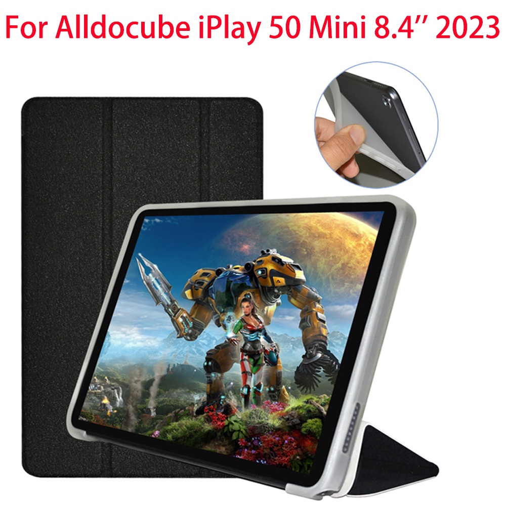 เคสแท็บเล็ต-pc-tpu-นิ่ม-แบบพับได้สามทบ-สําหรับ-alldocube-iplay-50-mini-cover-8-4-นิ้ว-2023