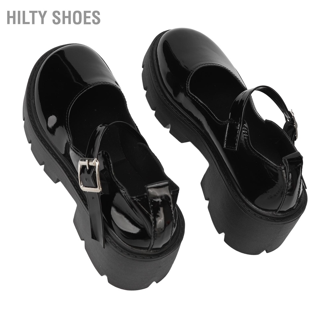 hilty-shoes-ผู้หญิงรองเท้าหนัง-pu-สีดำแฟชั่นสง่างามรอบนิ้วเท้าหนา-soled-รองเท้าชุดส้นสำหรับงานปาร์ตี้