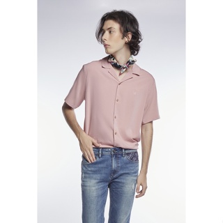 ESP เสื้อเชิ้ตแขนสั้นเฟรนช์ชี่ ผู้ชาย สีชมพู | Short Sleeve Frenchie Shirt | 3754