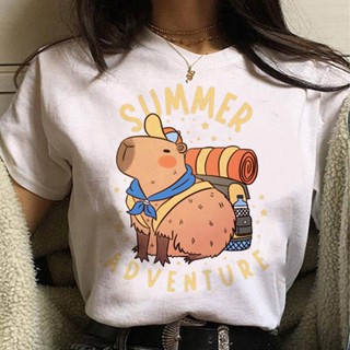 Capybara เสื้อยืด สไตล์ฮาราจูกุ สําหรับผู้หญิง y2k