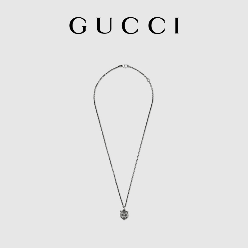 พร้อมส่ง-gucci-gucci-สร้อยคอเงิน-จี้หัวเสือ-ใช้แล้วไม่แพ้