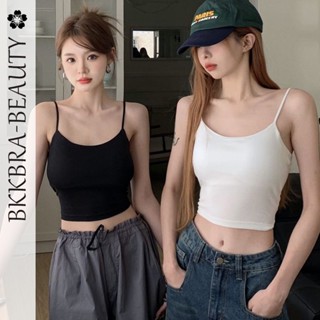 Bkkbra-beauty บราสายเดี่ยว เสื้อครอปสายเดี่ยว บราไร้ขอบ เสื้อชั้นใน เว้าหลัง มีฟองน้ำในตัว แบบครึ่งตัว CCB07