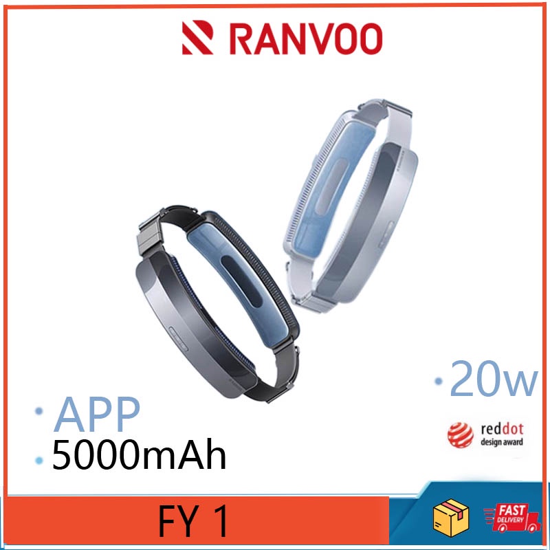 ranvoo-fy1-พัดลมแขวนคอ-แบบพกพา-ขนาดเล็ก-5-000-ม