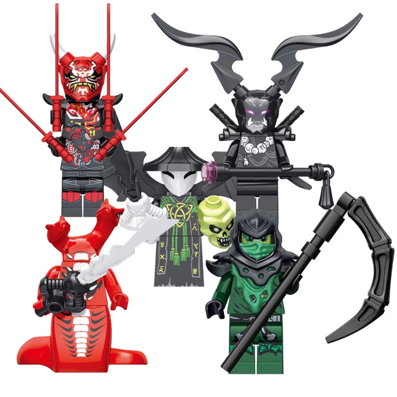 ฟิกเกอร์ตัวต่อ รูปงู Mr.E Red Snake Monster Bone ของเล่นสําหรับเด็ก ...
