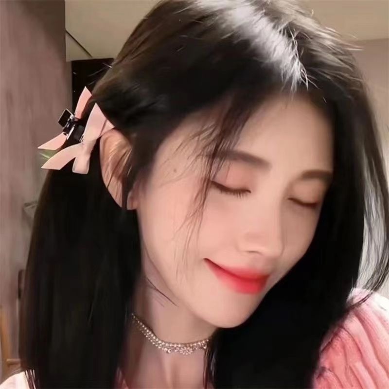 กิ๊บติดผม-ประดับโบว์ด้านข้าง-สีชมพู-สไตล์เจ้าหญิงน่ารัก-ขนาดเล็ก-หรูหรา