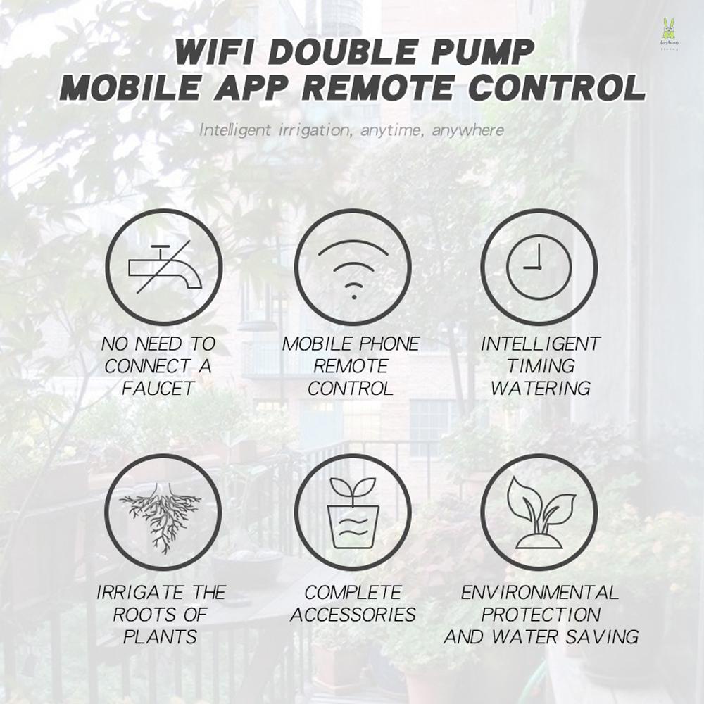 flt-อุปกรณ์รดน้ําต้นไม้-ระบบชลประทานอัตโนมัติ-wifi-แบบปั๊มคู่-พร้อมรีโมตควบคุม-app-สําหรับสวน-ระเบียง-กระถางต้นไม้