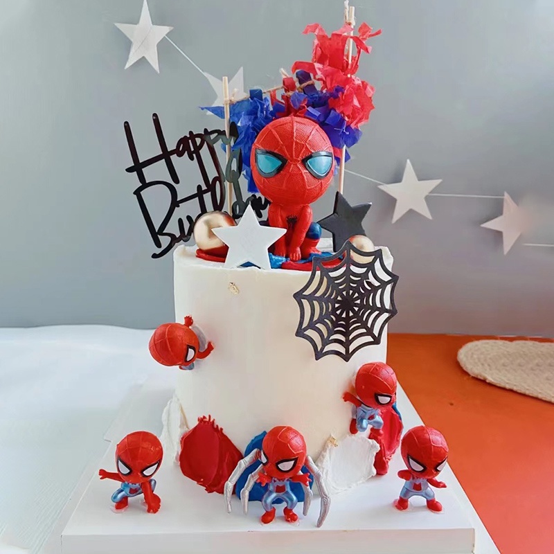 7-ชิ้น-เซต-ของ-marvel-superhero-spider-man-เค้กวันเกิด-topper-การ์ตูนแอคชั่นฟิกเกอร์ของเล่นเด็ก-ของขวัญเด็กอาบน้ําเด็ก-อุปกรณ์เบเกอรี่