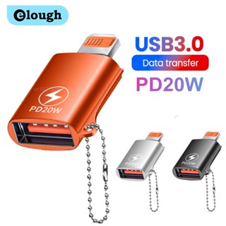 Elough อะแดปเตอร์แปลงชาร์จ USB 3.0 ตัวเมีย เป็นตัวผู้ OTG PD 20W ชาร์จเร็ว