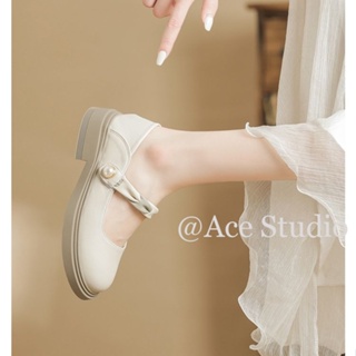Ace  รองเท้าส้นสูงผู้หญิง รองเท้าแมรี่เจน รองเท้าหนังขนาดเล็ก M070501 สไตล์เกาหลี Trendy Korean Style High quality B28G0UX 37Z230910