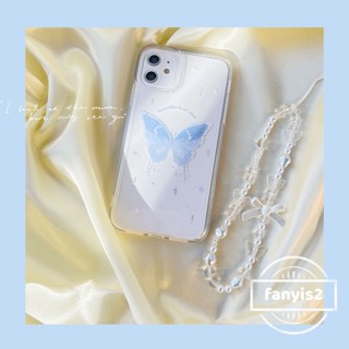 เคสโทรศัพท์มือถือ ลายผีเสื้อ พร้อมสายโซ่คล้อง สําหรับ Samsung A14 A34 A54 A04 A04s A23 A33 A53 A13 A73 A03 A03s A12 A22 A32 A51 A52 A71 A50 A50s A30s A11A02s S22Ultra S21 S20FE