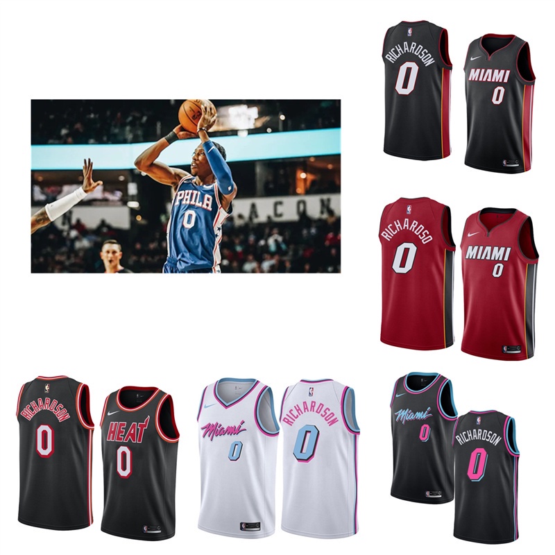 miami-heat-jersey-0-josh-richardson-เสื้อสเวตเตอร์ของเสื้อบาสเก็ตบอล-nba-jersey