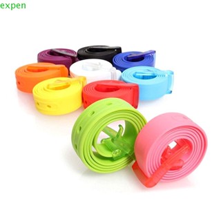 [COD available]Fashion Unisex Plastic Buckle Ceinture Smooth Buckle Waistband Casual Silicone Belt